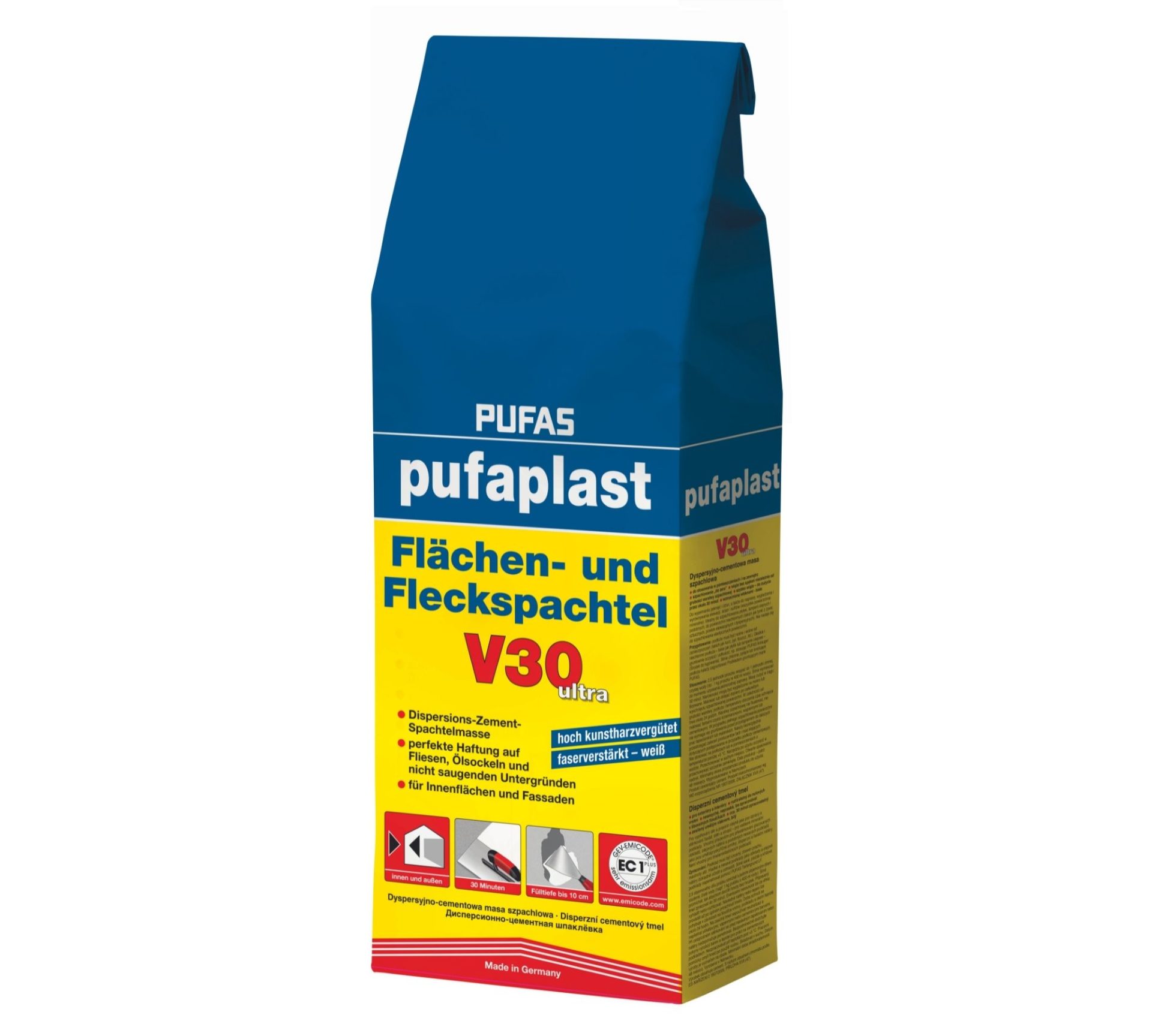 PUFAS pufaplast Flächen- und Fleckspachtel V30 ultra - Reugels +